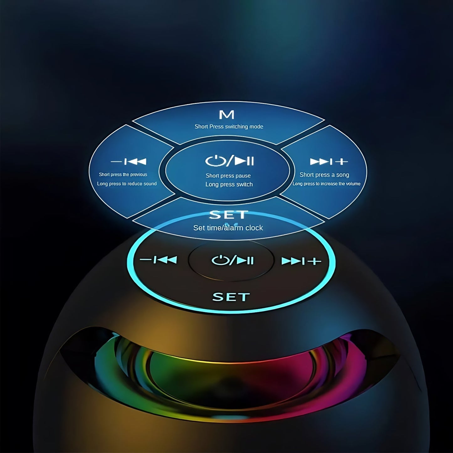 Radio réveil connecté avec fonction lumineuse